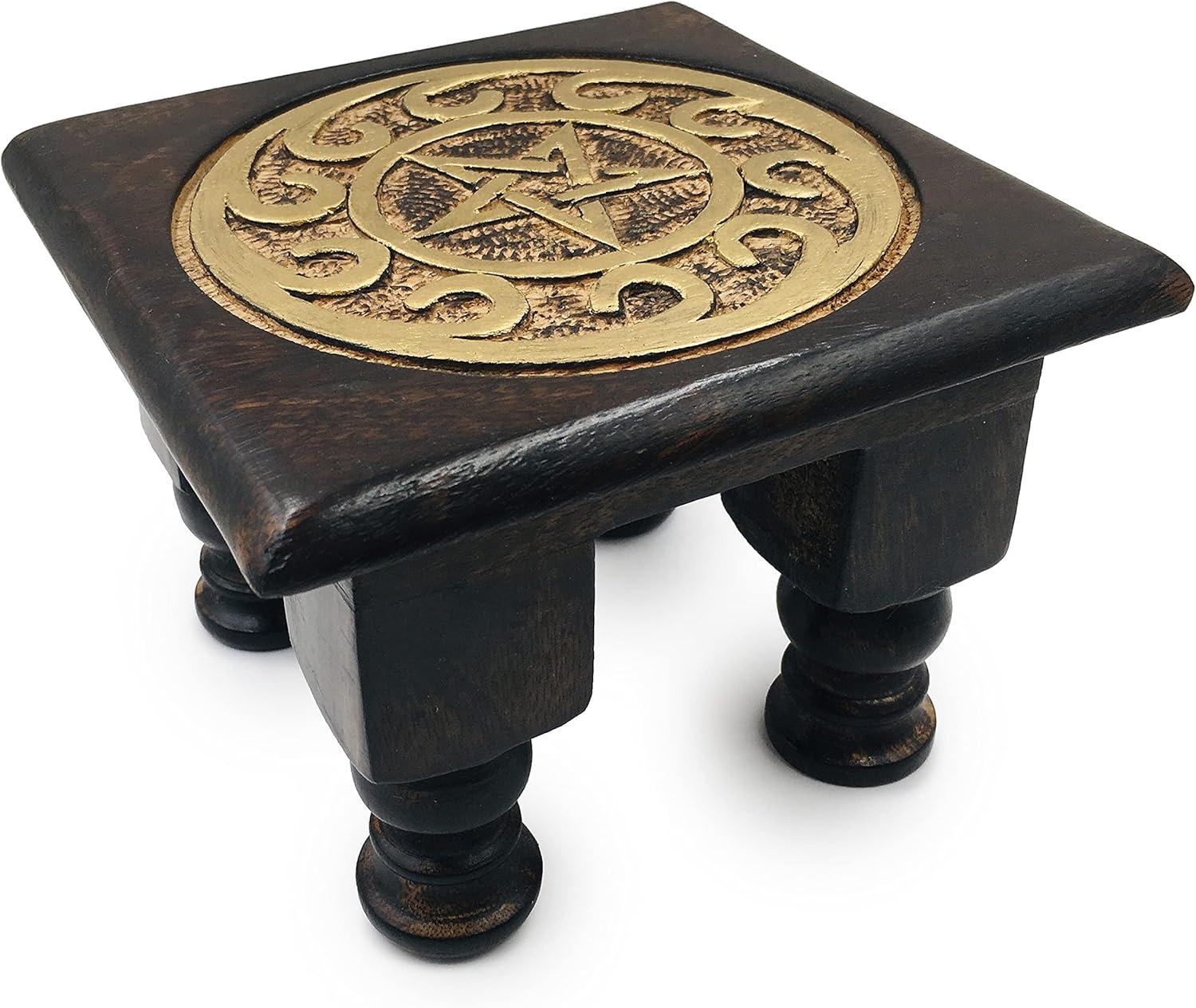 imageDeluxe Wiccan Altar Kit  Witchcraft Supplies for Beginners Witchy Gifts Spiritual Decor  Triquetra Altar Table SetDeluxe  Pentagram