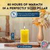 image100 Pure Beeswax Candle  Medium Pillar Candle  60 Hour Burn Time  3x4 Inch  Alternative ImaginationLarge