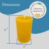 image100 Pure Beeswax Candle  Medium Pillar Candle  60 Hour Burn Time  3x4 Inch  Alternative ImaginationMedium