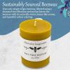 image100 Pure Beeswax Candle  Medium Pillar Candle  60 Hour Burn Time  3x4 Inch  Alternative ImaginationMedium