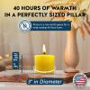 image100 Pure Beeswax Candle  Medium Pillar Candle  60 Hour Burn Time  3x4 Inch  Alternative ImaginationSmall
