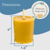 image12 Pack of Beeswax Votive Candles  100 Pure Natural Beeswax with Natural Light Honey Scent  15 Hour Burn  Alternative Imagination12 Pack