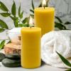 image2 Pack of Beeswax Candles  3x6 Large Pillar Candles  100 Pure Natural Beeswax  Clean Burning Dripless for Home Decor Wedding Decor Gifts  160 Hours Long Burn  Alternative Imagination