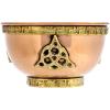 image7 Chakras Copper Offering Bowl  for Altar Use Ritual Offerings Home Decor Chakra Decor Meditation Accessories  Incense Holder and Smudge Bowl for Smudge Sticks Incense ConesTriquetra