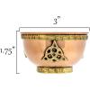 image7 Chakras Copper Offering Bowl  for Altar Use Ritual Offerings Home Decor Chakra Decor Meditation Accessories  Incense Holder and Smudge Bowl for Smudge Sticks Incense ConesTriquetra