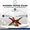 imageAlternative Imagination 8 Natural Wooden Tripod Stand  Home Decor Holder for Abalone Shell Crystal Ball Trinket Dish Jewelry Dish Key Bowl Geode and MoreStained