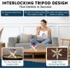 imageAlternative Imagination 8 Natural Wooden Tripod Stand  Home Decor Holder for Abalone Shell Crystal Ball Trinket Dish Jewelry Dish Key Bowl Geode and MoreNatural