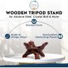 imageAlternative Imagination 8 Natural Wooden Tripod Stand  Home Decor Holder for Abalone Shell Crystal Ball Trinket Dish Jewelry Dish Key Bowl Geode and MoreStained