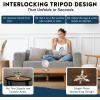imageAlternative Imagination 8 Natural Wooden Tripod Stand  Home Decor Holder for Abalone Shell Crystal Ball Trinket Dish Jewelry Dish Key Bowl Geode and MoreNatural