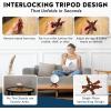 imageAlternative Imagination 8 Natural Wooden Tripod Stand  Home Decor Holder for Abalone Shell Crystal Ball Trinket Dish Jewelry Dish Key Bowl Geode and MoreStained