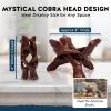 imageAlternative Imagination 8 Natural Wooden Tripod Stand  Home Decor Holder for Abalone Shell Crystal Ball Trinket Dish Jewelry Dish Key Bowl Geode and MoreStained