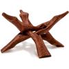 imageAlternative Imagination 8 Natural Wooden Tripod Stand  Home Decor Holder for Abalone Shell Crystal Ball Trinket Dish Jewelry Dish Key Bowl Geode and MoreStained