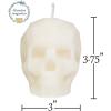 imageBeeswax Skull Candle  Large White Candle for Gothic Home Decor Halloween Decor Spooky Decor Witchy Gifts  Unscented Pure Beeswax Candles  475quot by 375quot  60 Hour Burn TimeSkull White
