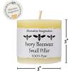 imageBeeswax White Pillar Candles  3x4100 Pure Beeswax Candles  60 Hour  Unscented Smokeless Dripless for Home Decor Wedding Decor Spiritual Gifts Spa Gifts  1 Pack  Alternative ImaginationSmall