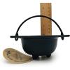 imageCast Iron Cauldron  Charcoal Incense Burner Halloween Decor Altar Supplies  3 Inch DiameterCauldron Without Lid