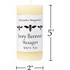 imageHoneycomb White Beeswax Candles  2x6 Pillar Candles 60 Hours  Naturally Whitened ampamp Additive Free  Smokeless Dripless Unscented  1 Pack  for Home Decor Gifts  Alternative ImaginationWhite