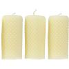 imageWhite Ivory Beeswax Candles  Diamond Pillar Candles 2x4 Inch  Modern Home Decor Wedding Decor Gifts  Smokeless Dripless Unscented  3 Pack  Alternative ImaginationWhite Ivory
