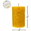 imageWild Meadow Beeswax Candles  3x4 Beeswax Pillar Candles Naturally Whitened ampamp Additive Free  40 Hours  Smokeless Dripless Unscented  for Home Decor Gifts  1 Pack  Alternative ImaginationYellow