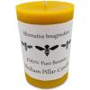 image100 Pure Beeswax Candle  Medium Pillar Candle  60 Hour Burn Time  3x4 Inch  Alternative ImaginationMedium