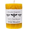 imageWild Meadow Beeswax Candles  3x4 Beeswax Pillar Candles Naturally Whitened ampamp Additive Free  40 Hours  Smokeless Dripless Unscented  for Home Decor Gifts  1 Pack  Alternative ImaginationYellow