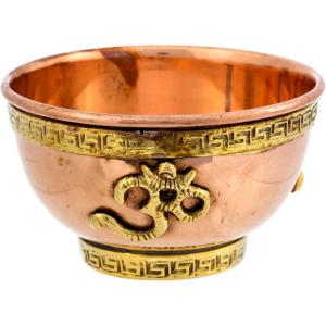 image7 Chakras Copper Offering Bowl  for Altar Use Ritual Offerings Home Decor Chakra Decor Meditation Accessories  Incense Holder and Smudge Bowl for Smudge Sticks Incense ConesOm