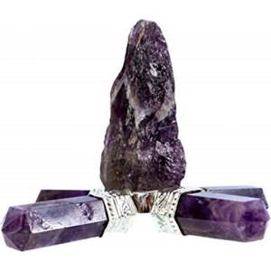 imageAlternative Imagination Amethyst Four Point Crystal Energy Generator  Real Amethyst Healing Crystals for Directing Spiritual Energy  Spiritual Decor Meditation Accessories Room Decor
