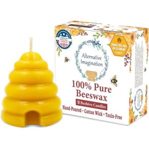 imageAlternative Imagination Beehive Votive Candles  12 Pack of Hand Poured Pure Beeswax Candles with Cotton Wicks  Unscented NonToxic EcoConscious Bee Decor and Natural Gifts for Home or Events12 Pack