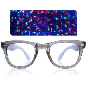 imageAlternative Imagination Folding Diffraction Glasses For Rave Lights Music Festivals  Charcoal FrameCharcoal