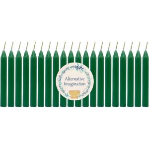 imageAlternative Imagination Set of 20 Brown Unscented 4 Inch Tall Chime Candles Altar SpellGreen