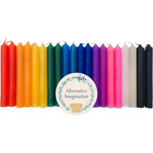 imageAlternative Imagination Set of 20 Brown Unscented 4 Inch Tall Chime Candles Altar SpellMulticolor