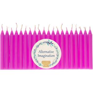 imageAlternative Imagination Set of 20 Brown Unscented 4 Inch Tall Chime Candles Altar SpellPink