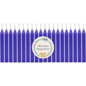 imageAlternative Imagination Set of 20 Brown Unscented 4 Inch Tall Chime Candles Altar SpellPurple