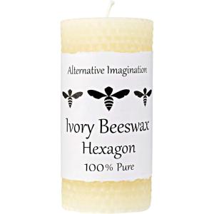 imageHoneycomb White Beeswax Candles  2x6 Pillar Candles 60 Hours  Naturally Whitened ampamp Additive Free  Smokeless Dripless Unscented  1 Pack  for Home Decor Gifts  Alternative ImaginationWhite