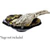 imageBlack and Gold Rose Incense Holder  Hold Natural Incense Like White Sage Sticks Palo Santo Sticks Incense Cones or Jewelry Keys KnickKnacks  Aluminum 4quot Wide