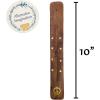 imageIncense Holder with Peace Sign  Wooden Tray Incense Burner Holder with Brass Inlay  for Incense Sticks Meditation Accessories Room Decor  10 InchesPeace Sign