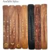 imageIncense Holder with Peace Sign  Wooden Tray Incense Burner Holder with Brass Inlay  for Incense Sticks Meditation Accessories Room Decor  10 InchesPeace Sign