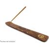 imageIncense Holder with Peace Sign  Wooden Tray Incense Burner Holder with Brass Inlay  for Incense Sticks Meditation Accessories Room Decor  10 InchesPeace Sign