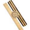 imageIncense Holder with Peace Sign  Wooden Tray Incense Burner Holder with Brass Inlay  for Incense Sticks Meditation Accessories Room Decor  10 InchesTwo Tone Stripes