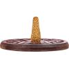 imagePentagram Incense Holder  Handcrafted Incense Burner fits 15 Incense Sticks and 1 Incense Cone  Carved Wood Brass Holders  5 Inches Wide
