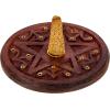 imagePentagram Incense Holder  Handcrafted Incense Burner fits 15 Incense Sticks and 1 Incense Cone  Carved Wood Brass Holders  5 Inches Wide