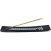 imageIncense Holder with Om Symbol  Black Wooden Tray with Painted White Om Design  for Incense Sticks Meditation Accessories Room Decor  10 InchesBlack with Om