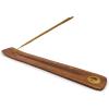 imageIncense Holder with Om Symbol  Black Wooden Tray with Painted White Om Design  for Incense Sticks Meditation Accessories Room Decor  10 InchesYin Yang