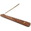 imageIncense Holder with Peace Sign  Wooden Tray Incense Burner Holder with Brass Inlay  for Incense Sticks Meditation Accessories Room Decor  10 InchesCelestial Moon and Stars