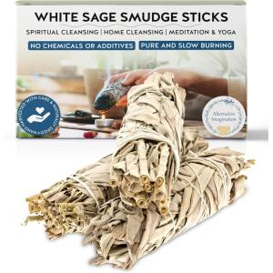 imageAlternative Imagination California White Sage Smudge Sticks  3Pack of 6Inch Bundles for Home CleansingEnergy Clearing Meditation Witchcraft Spiritual GiftsAltar ampamp Smudging Packaged in the USA3 Pack  5 Inch
