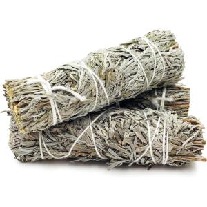imageBlue Sage Smudge Sticks  Natural Incense Sticks for Cleansing Negative Energy Meditation Accessories Spiritual Gifts Aromatherapy Pack of 3